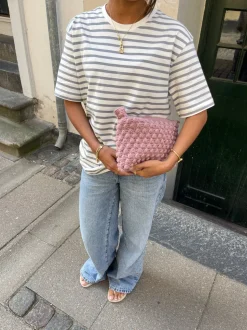 Hæklet clutch - Lyserød