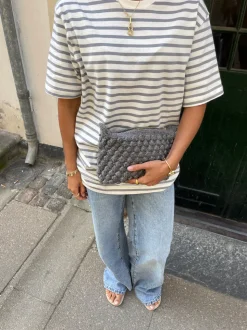 Hæklet clutch - Mørk grå