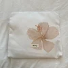 Honey computer sleeve - Hvid med beige blomst
