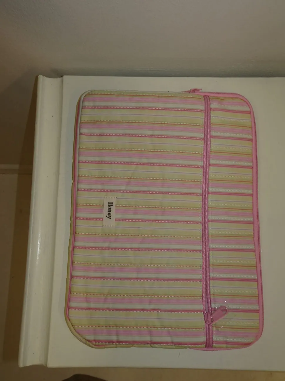 Honey computer sleeve - Lyserødt med striber