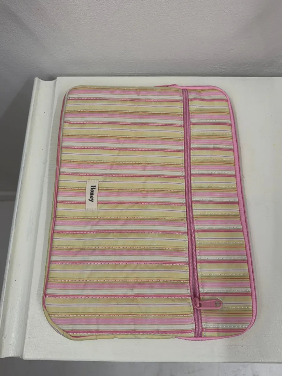 Honey computer sleeve - Lyserødt med striber