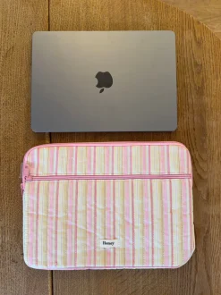 Honey computer sleeve - Lyserødt med striber