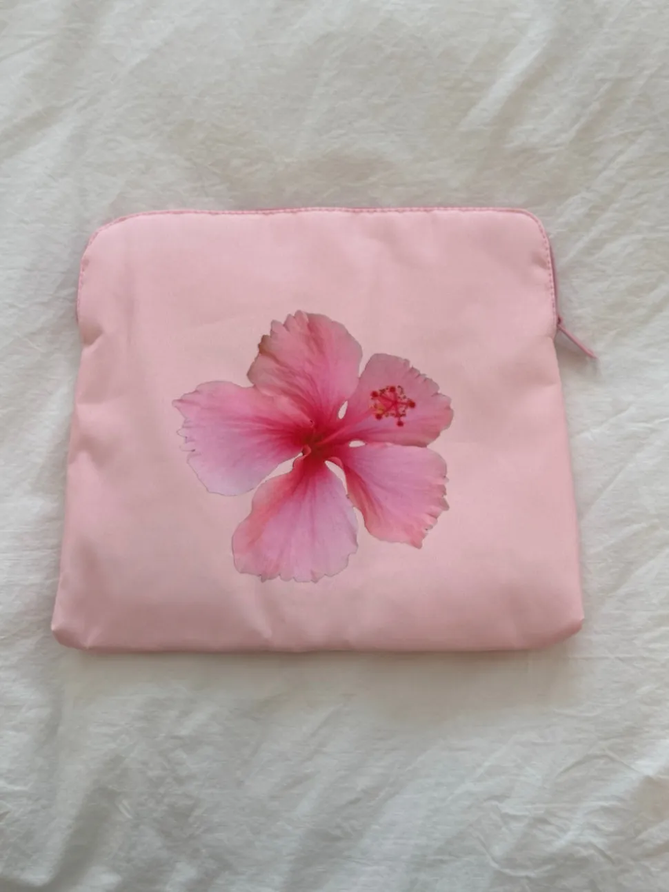 Honey computer sleeve - Lyserød med pink blomst