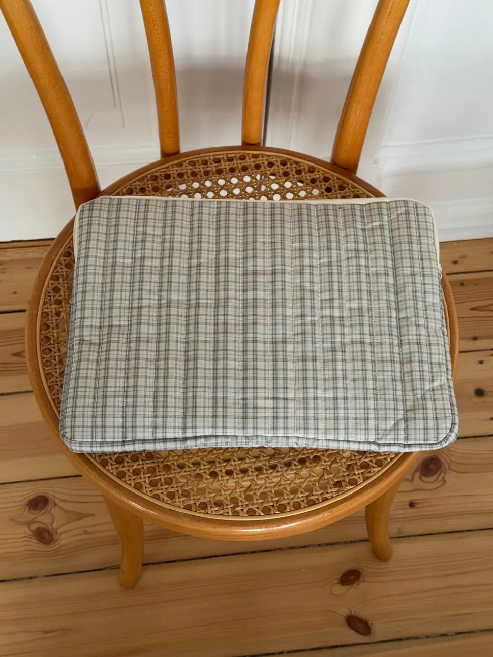 Honey computer sleeve med tern - Beige/grøn