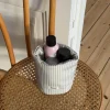 Honey lille opbevaring med striber -Hvid/grøn