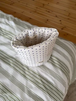 Honey lille opbevaring med prikker - Hvid/blå