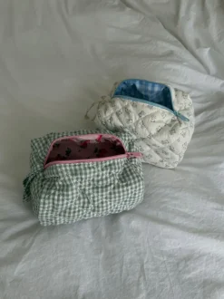 Honey lille toilettaske - Off white med bamser