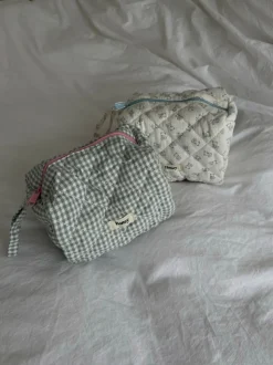 Honey lille toilettaske - Off white med bamser