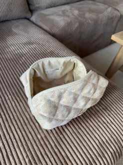 Honey lille toilettaske med mønster - Beige