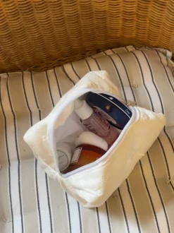 Honey lille toilettaske med broderi - Hvid