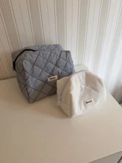 Honey lille toilettaske med broderi - Hvid