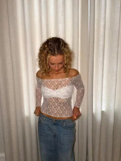 Inez blondebluse - Hvid