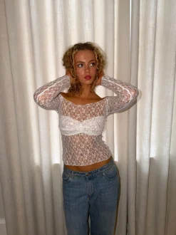 Inez blondebluse - Hvid