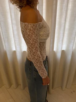 Inez blondebluse - Hvid