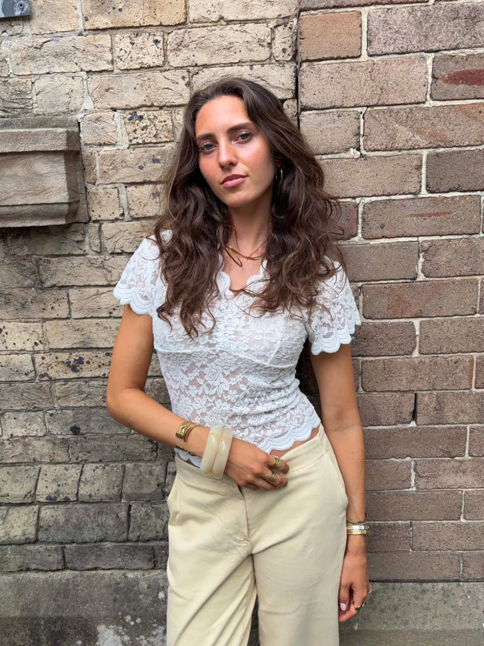 Isabel blondetop - Hvid