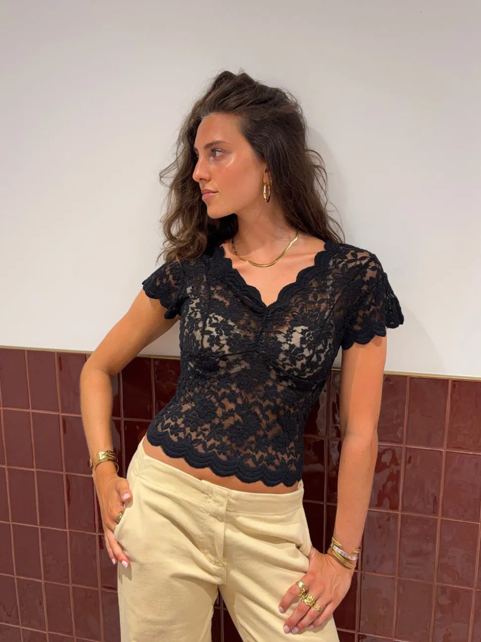 Isabel blondetop - Sort