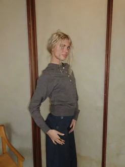 Jajana polo striktrøje - Brun