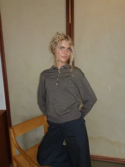 Jajana polo striktrøje - Brun