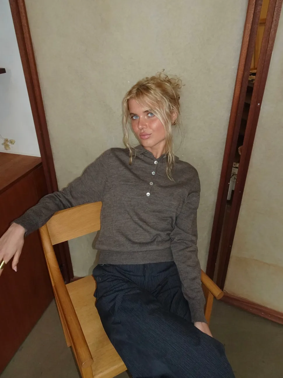 Jajana polo striktrøje - Brun