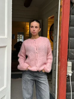 Jamilla mohair cardigan - Lyserød