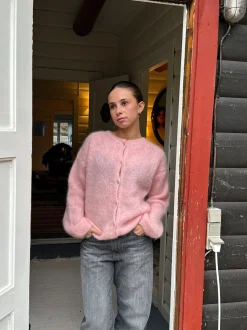 Jamilla mohair cardigan - Lyserød