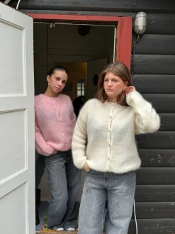 Jamilla mohair cardigan - Lyserød