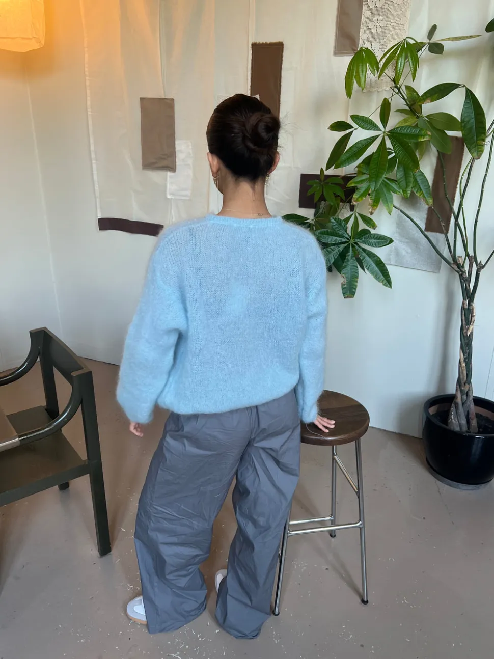 Jamilla mohair cardigan - Lyseblå