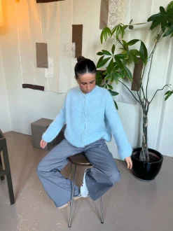 Jamilla mohair cardigan - Lyseblå