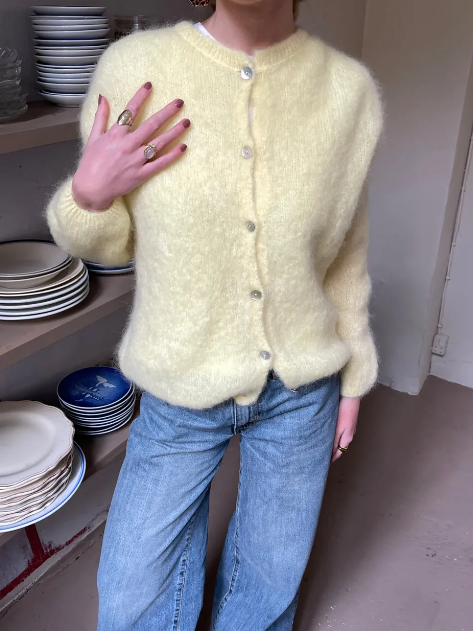 Jamilla mohair cardigan - Gul