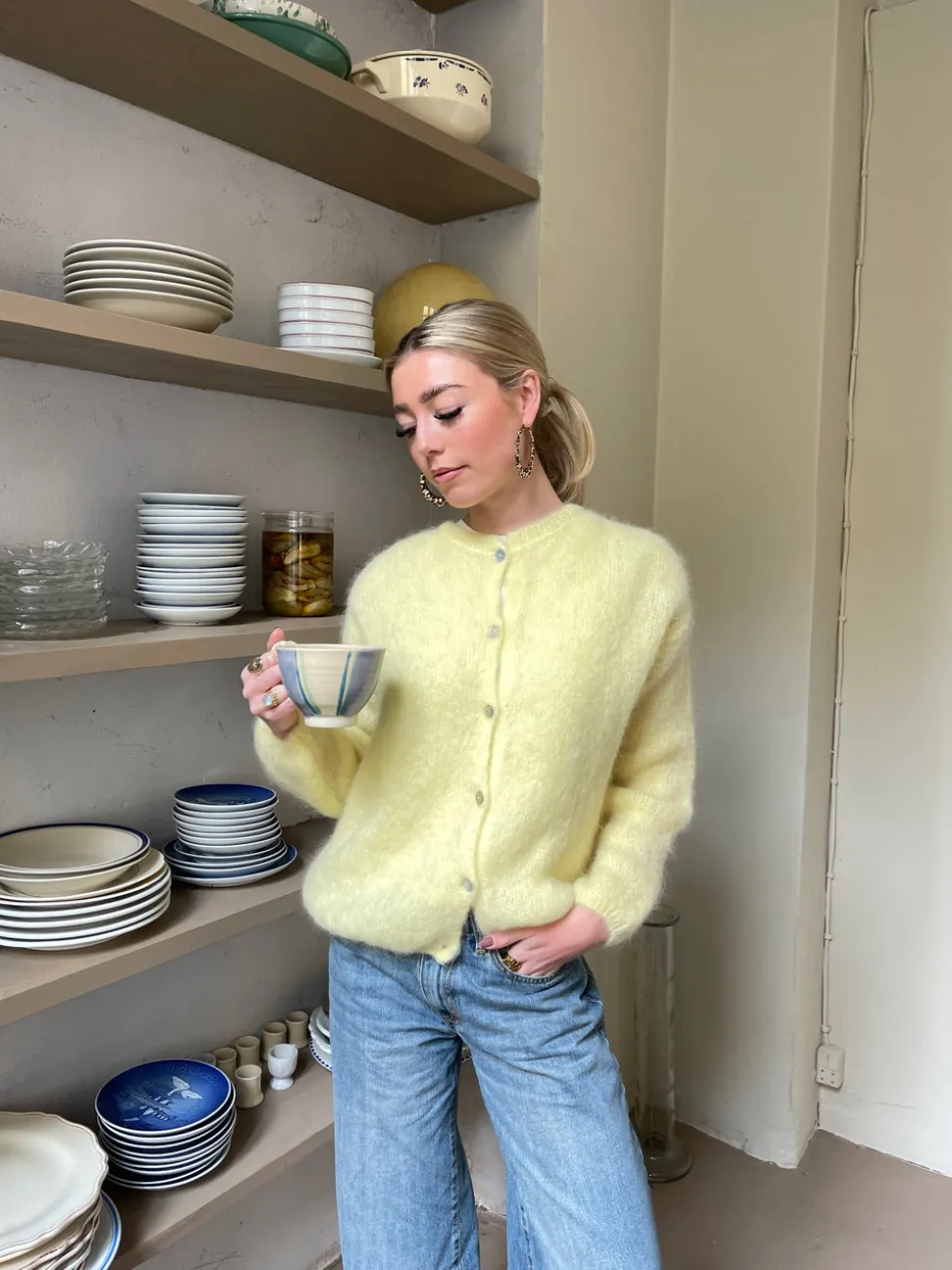 Jamilla mohair cardigan - Gul