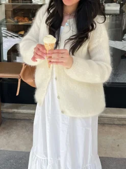 Jamilla mohair cardigan - Off white