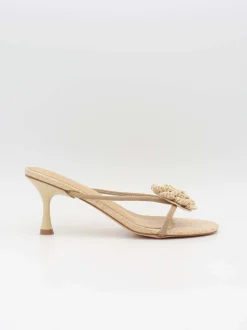 Jenna stiletter med flettet blomsterdetalje - Off white
