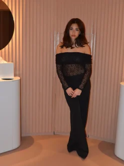 Jennie blonde off shoulder bluse - Sort