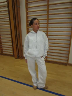 Jessica zip hoodie - Lysegrå