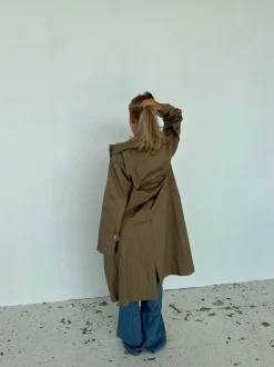 Josefine oversized trenchcoat - Mørk beige