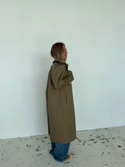 Josefine oversized trenchcoat - Mørk beige