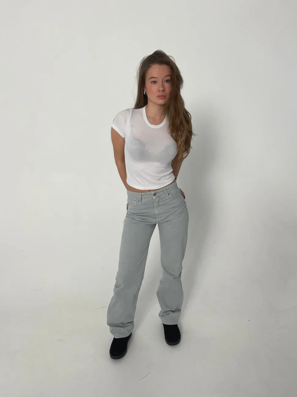 Josie jeans - Lysegrå