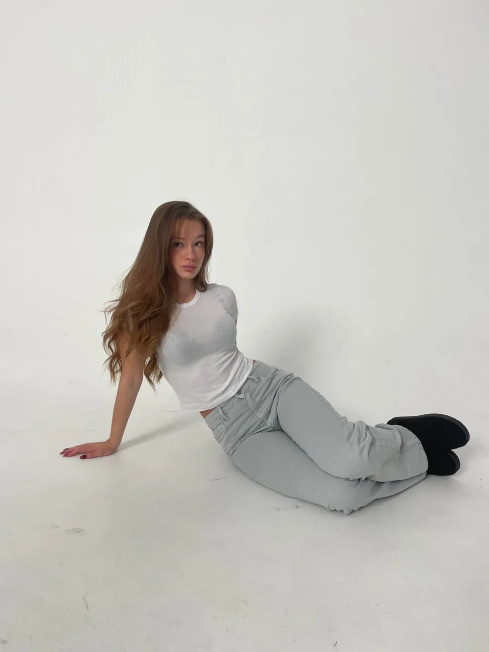 Josie jeans - Lysegrå