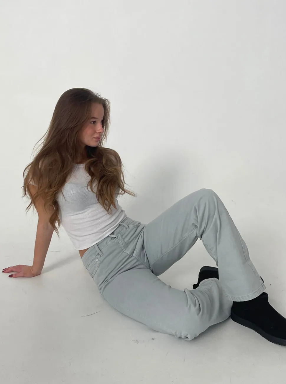 Josie jeans - Lysegrå