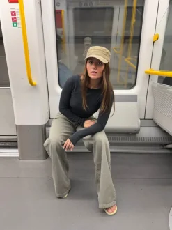 Kaia langærmet cashmere bluse - Sort