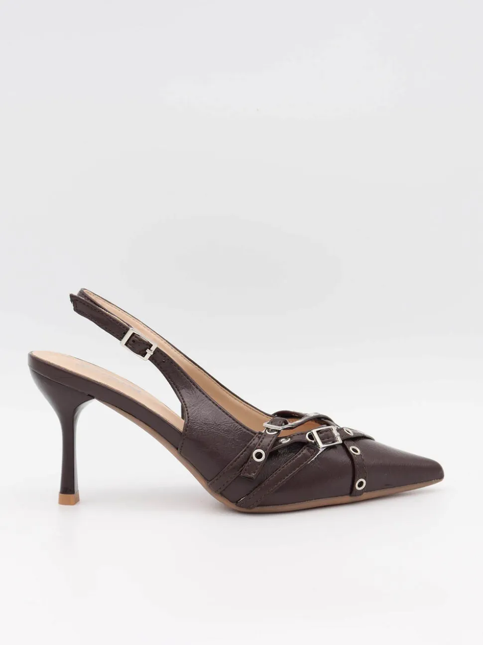 Kandy slingback stiletter - Brun