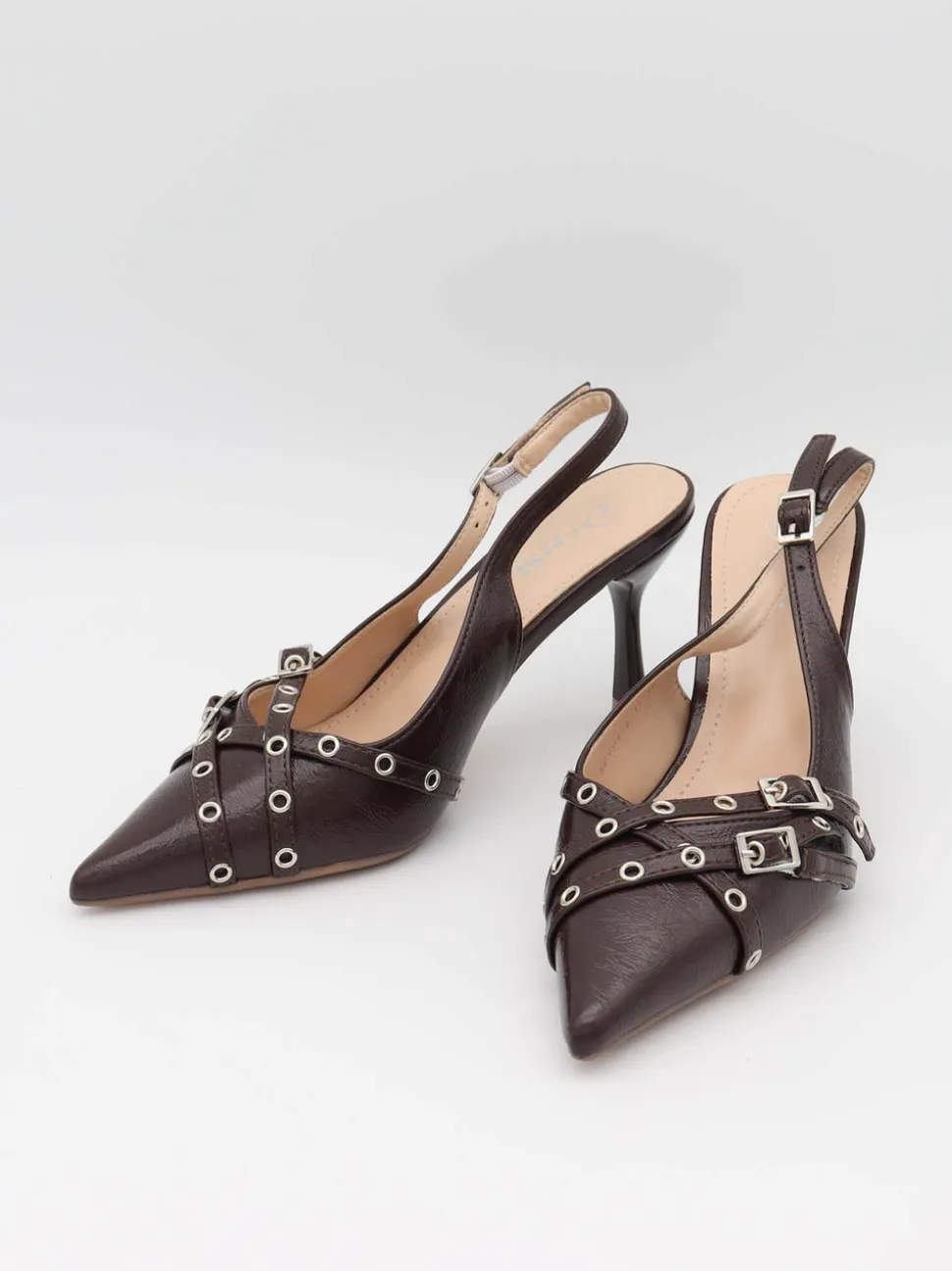 Kandy slingback stiletter - Brun
