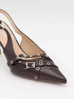 Kandy slingback stiletter - Brun