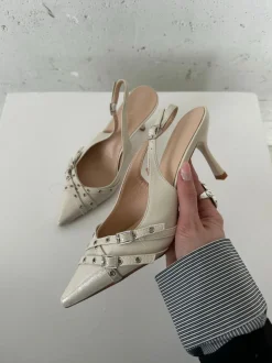 Kandy slingback stiletter - Cream