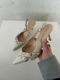 Kandy slingback stiletter - Cream