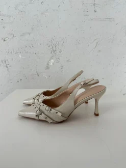 Kandy slingback stiletter - Cream