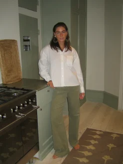 Karla fløjlsbukser - Kaki grøn