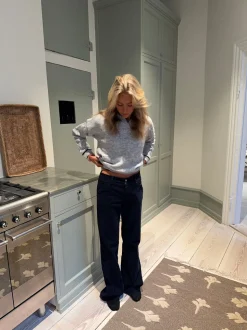 Karla fløjlsbukser - Navy