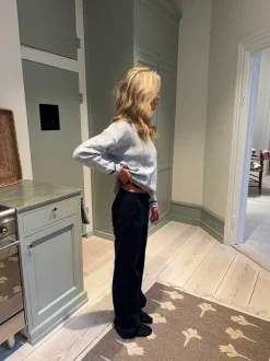 Karla fløjlsbukser - Navy