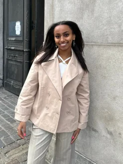 Katya kort trenchcoat - Beige